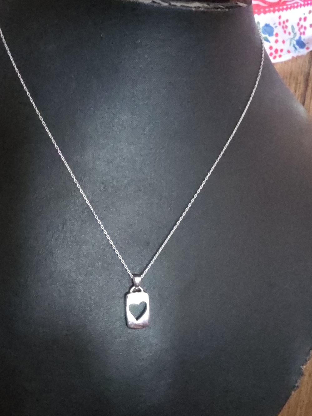 Silver Heart Pendant Necklace - Women Jewelry